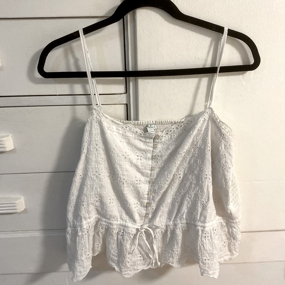 🎉5/$30 - Aerie cropped eyelet tank